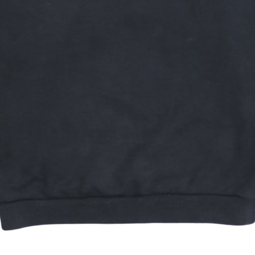 Adidas Women Black Crew Neck Sweatshirt XS Cotton Logo Long Sleeve