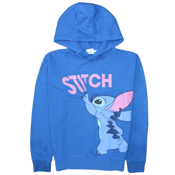 Disney Primark Women Blue XS Pullover Hoodie Stitch Graphic Cotton Blend