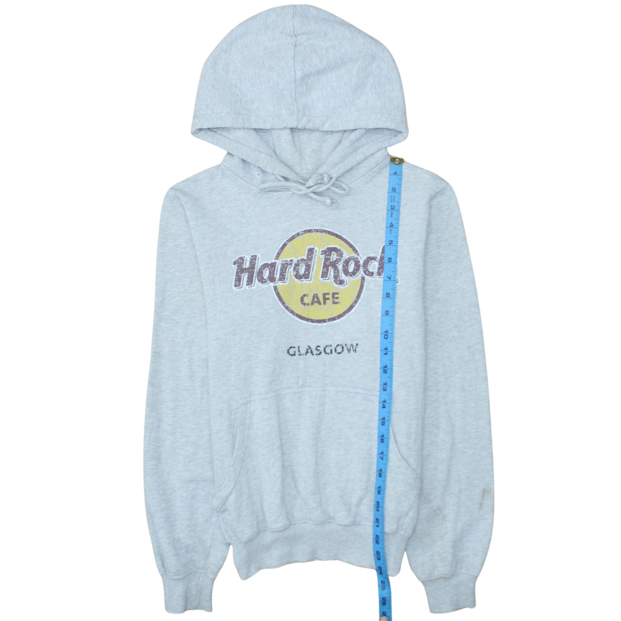 Hard Rock Cafe Glasgow Grey Pullover Hoodie Men’s Small Regular Fit