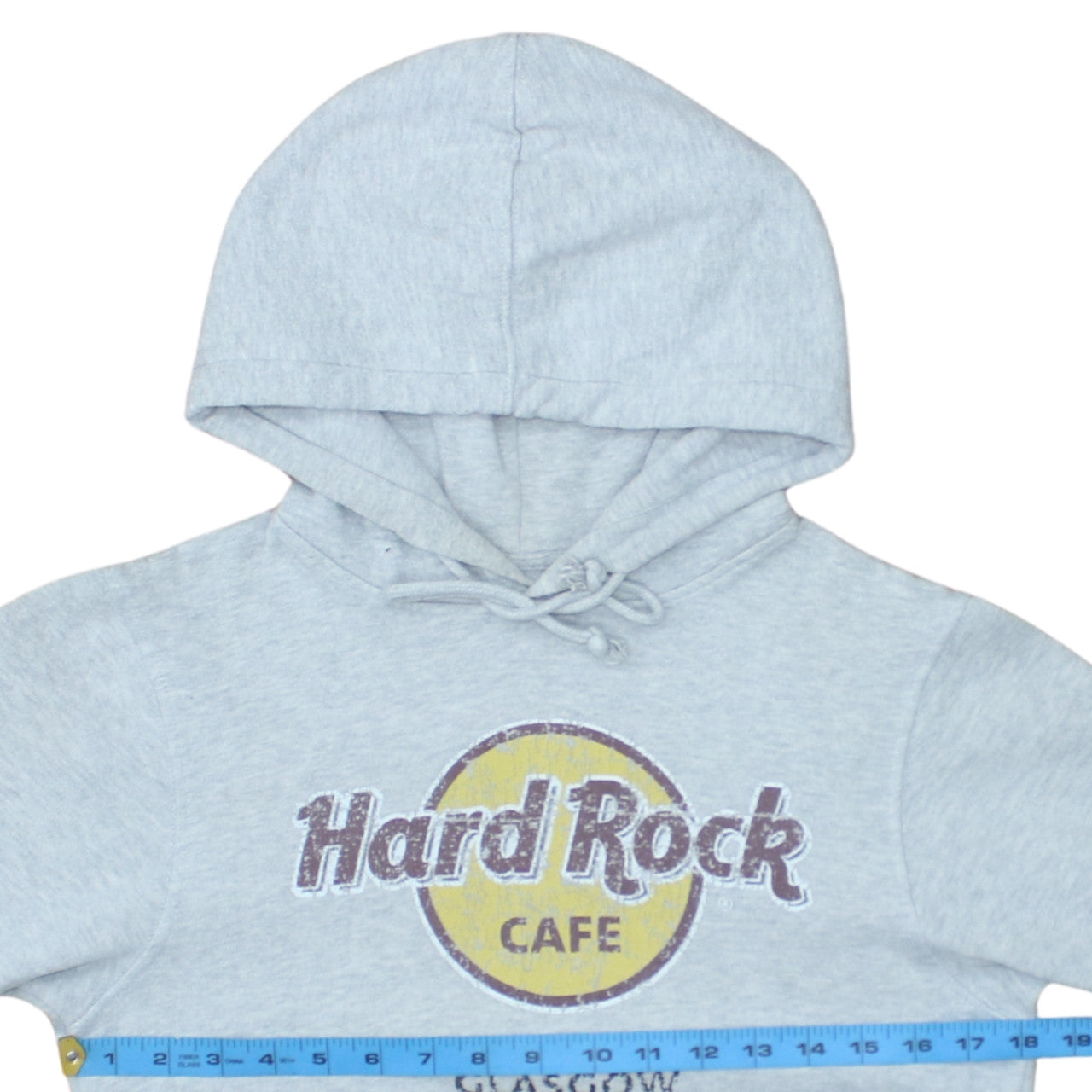 Hard Rock Cafe Glasgow Grey Pullover Hoodie Men’s Small Regular Fit