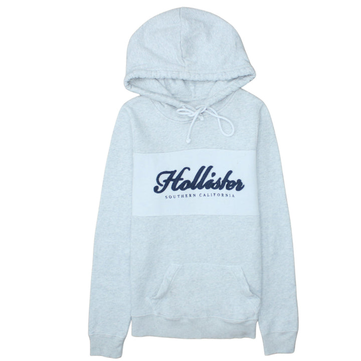 Hollister Men Grey XS Pullover Hoodie Classic Logo Fleece