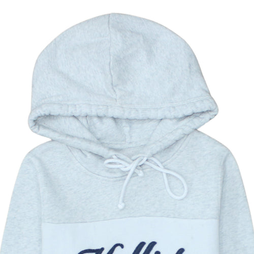 Hollister Men Grey XS Pullover Hoodie Classic Logo Fleece
