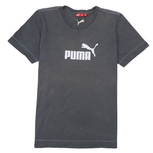Puma Men's Black Short Sleeve Logo Graphic Cotton T-Shirt M
