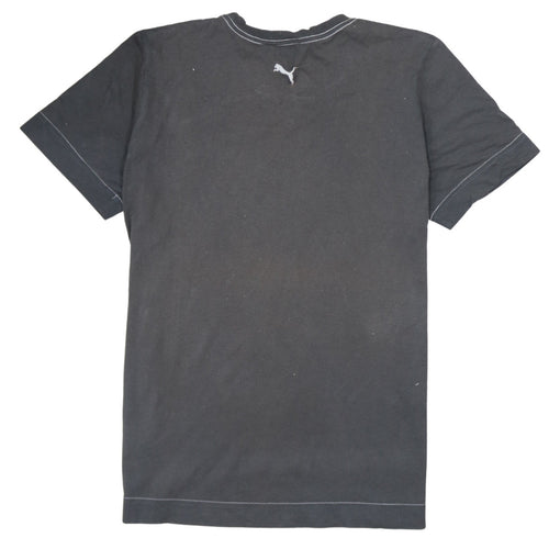 Puma Men's Black Short Sleeve Logo Graphic Cotton T-Shirt M
