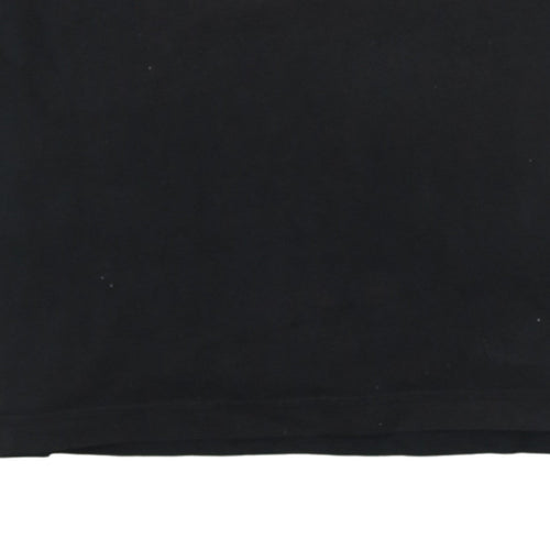 Puma Men's Black Blue Graphic Logo Cotton T-Shirt Size M