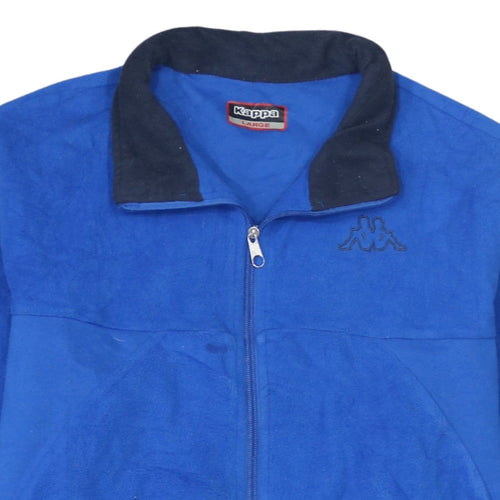 Kappa Men's Blue Fleece Full Zip Windbreaker Jacket Size L