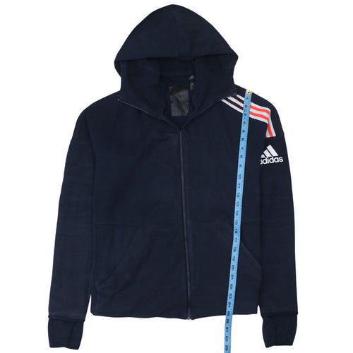 Adidas Men's Blue Full Zip Hoodie Medium Regular Fit Sportswear