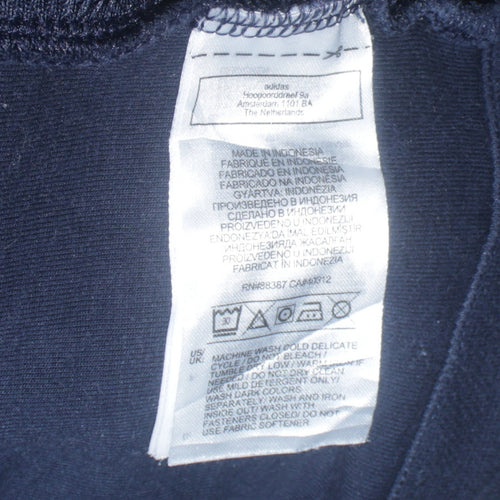 Adidas Men's Blue Full Zip Hoodie Medium Regular Fit Sportswear