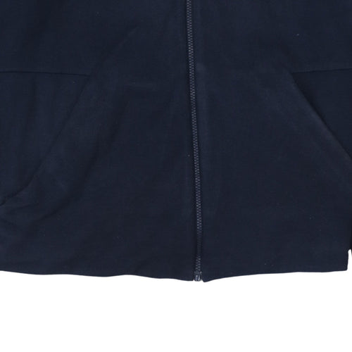 Adidas Men's Blue Full Zip Hoodie Medium Regular Fit Sportswear