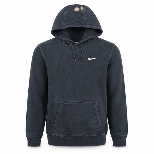 Front view of Nike Men's Black Pullover Hoodie Small Fleece Sports Logo Regular Fit