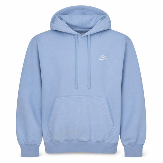 Front view of Nike Men’s Blue Pullover Hoodie S Regular Fit Fleece Sweatshirt