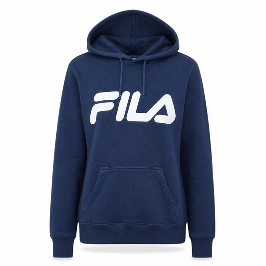 Front view of Fila Women’s Navy Blue Hooded Pullover Sweatshirt, size UK 12