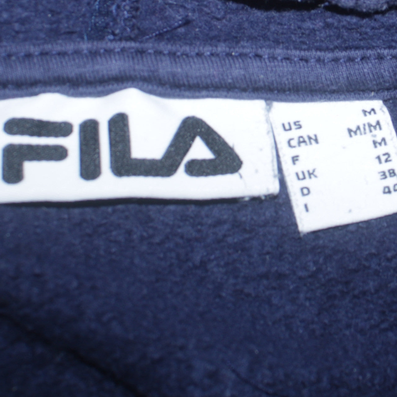 FILA Women’s Navy Blue Hooded Pullover Sweatshirt Size 12