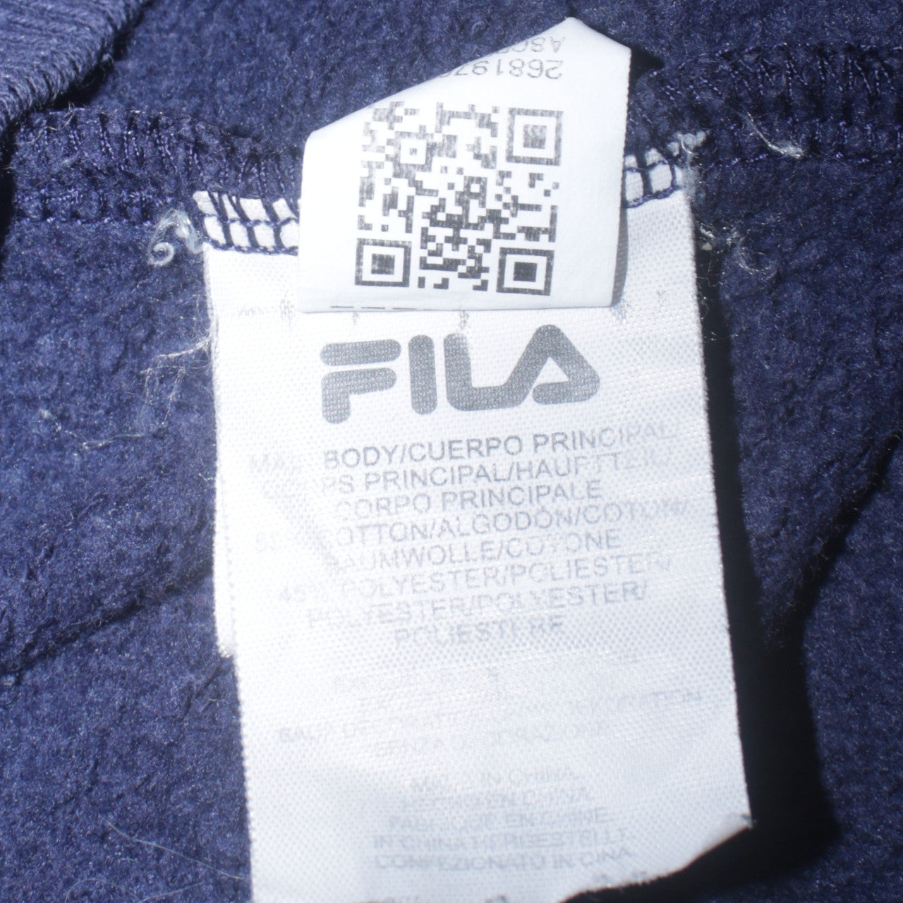 FILA Women’s Navy Blue Hooded Pullover Sweatshirt Size 12