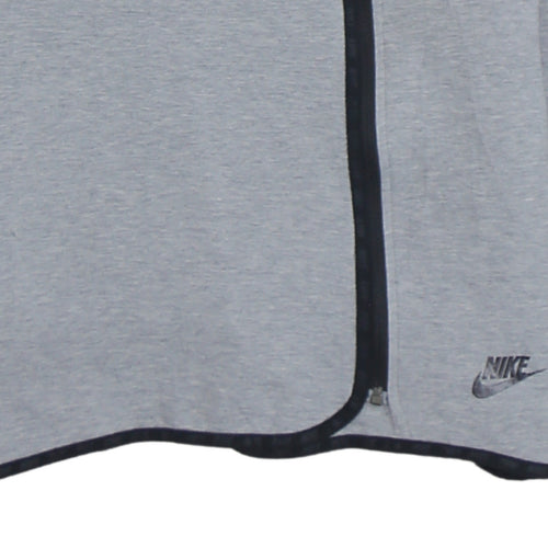 Nike Womens Grey Asymmetric Full Zip Hoodie XS Relaxed Fit