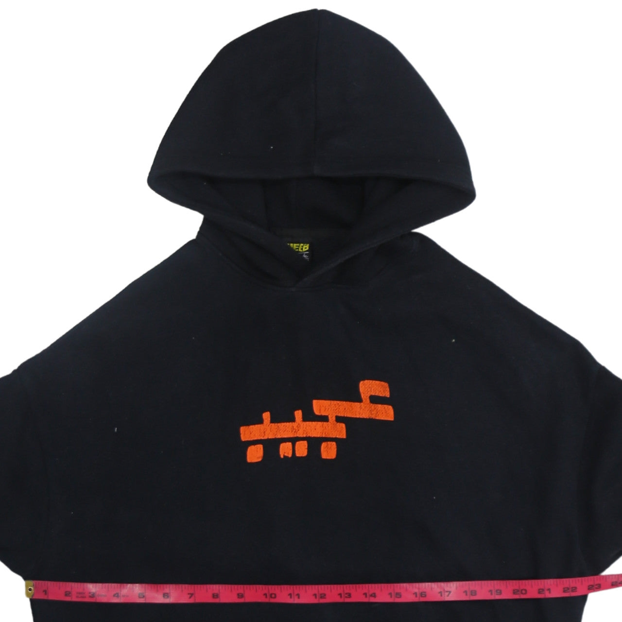 AJEEB Men’s Black Pullover Hoodie L Art Graphic Fleece Sweatshirt