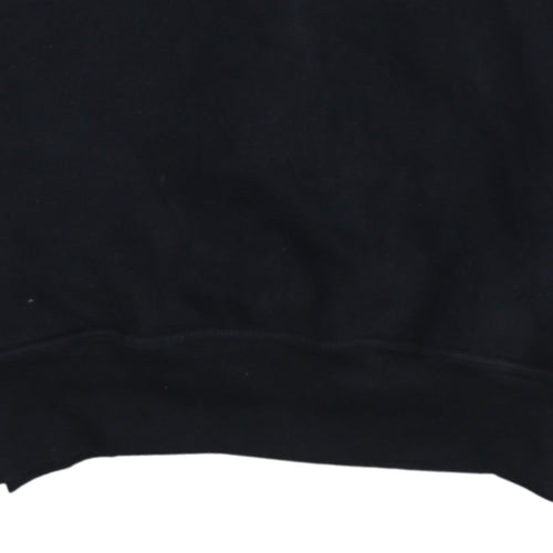 AJEEB Men’s Black Pullover Hoodie L Art Graphic Fleece Sweatshirt