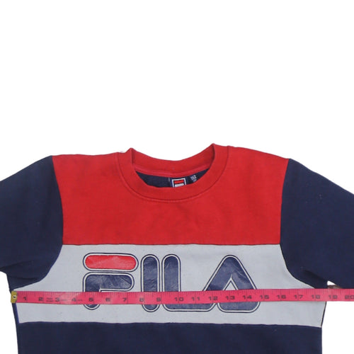 FILA Boys Multicolour 12 Years Pullover Crew Neck Sweatshirt