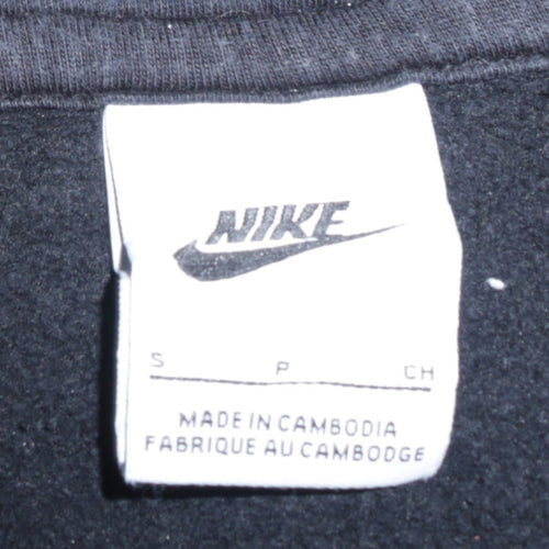 Nike Men's Black Pullover Hoodie S Regular Fit Fleece Sportswear
