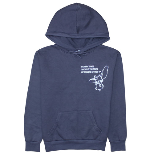 Disney Dumbo Navy Hoodie Women 2XS Primark Cares Pullover Sweatshirt