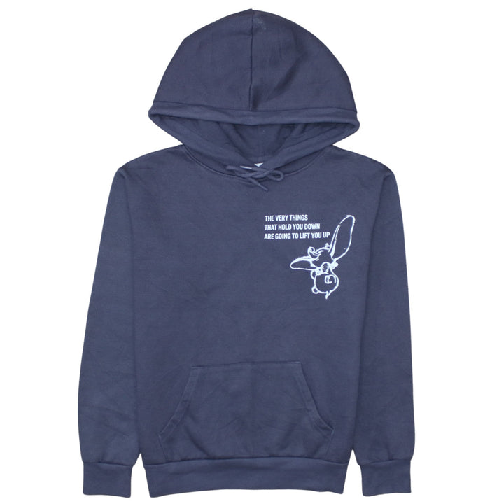 Disney Dumbo Navy Hoodie Women 2XS Primark Cares Pullover Sweatshirt