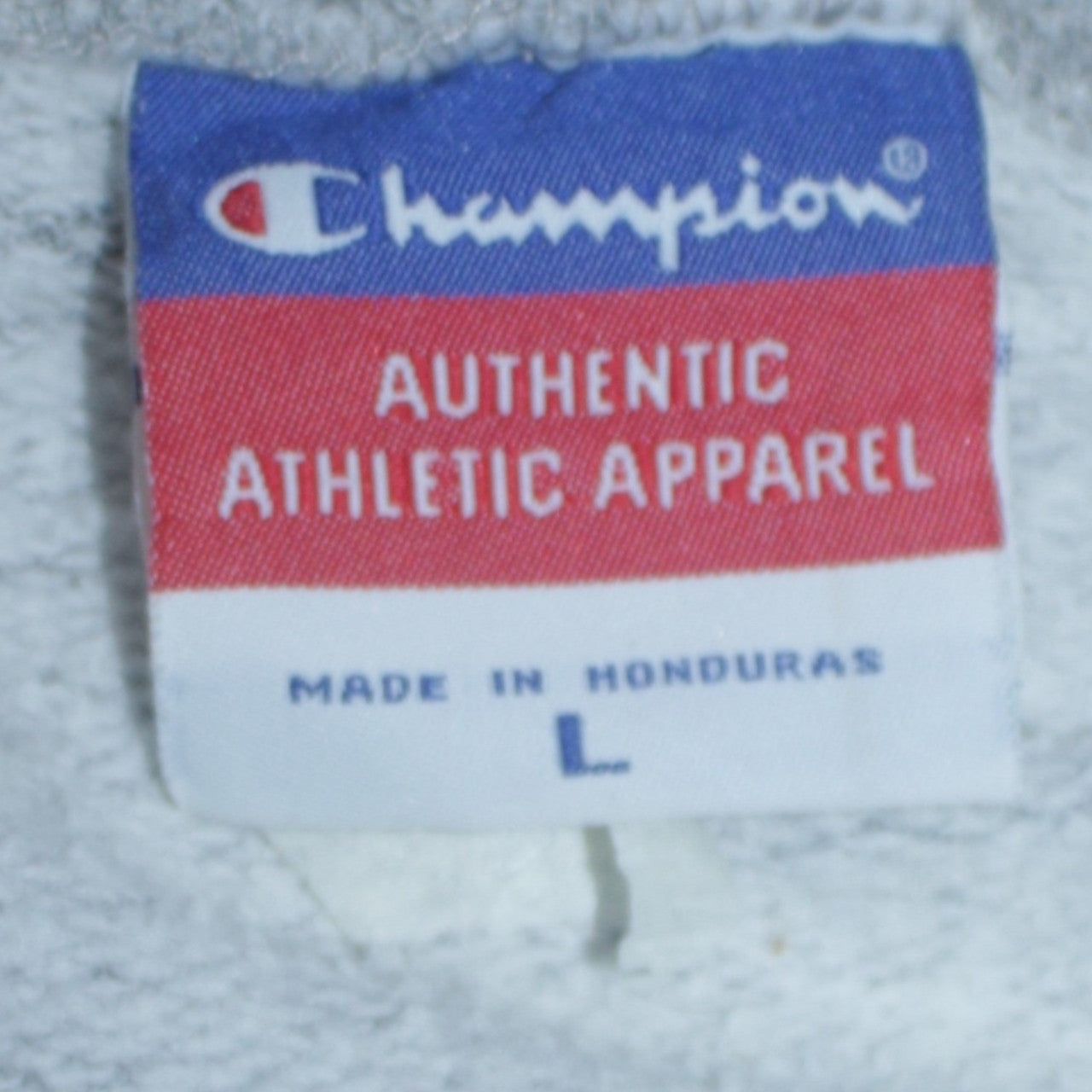 Champion Men's Grey 1/4 Zip Fleece Sweatshirt Size L