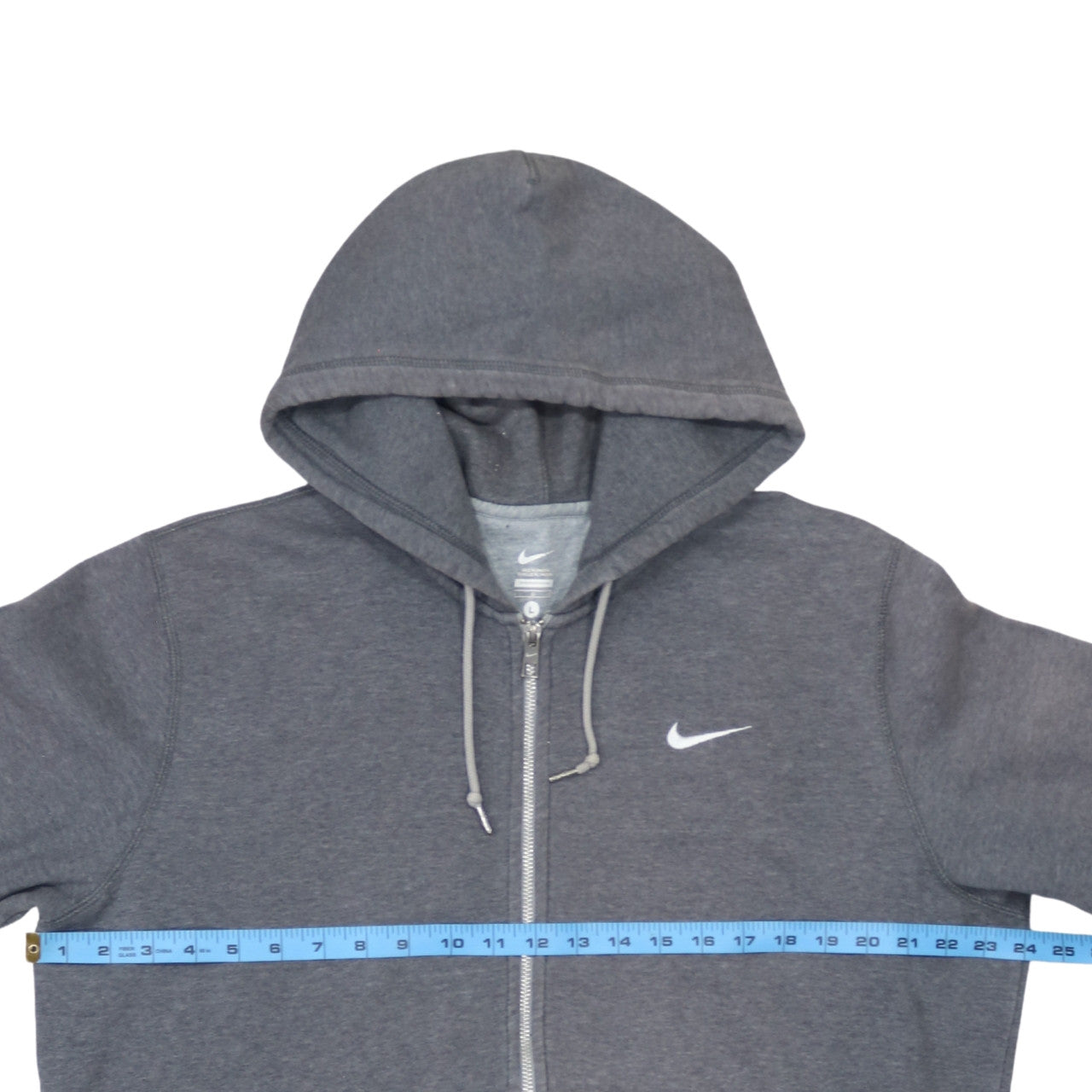 Nike Men's Grey Full Zip Hoodie L Sportswear Sweatshirt