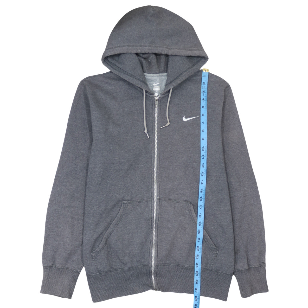 Nike Men's Grey Full Zip Hoodie L Sportswear Sweatshirt