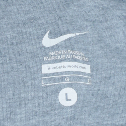 Nike Men's Grey Full Zip Hoodie L Sportswear Sweatshirt