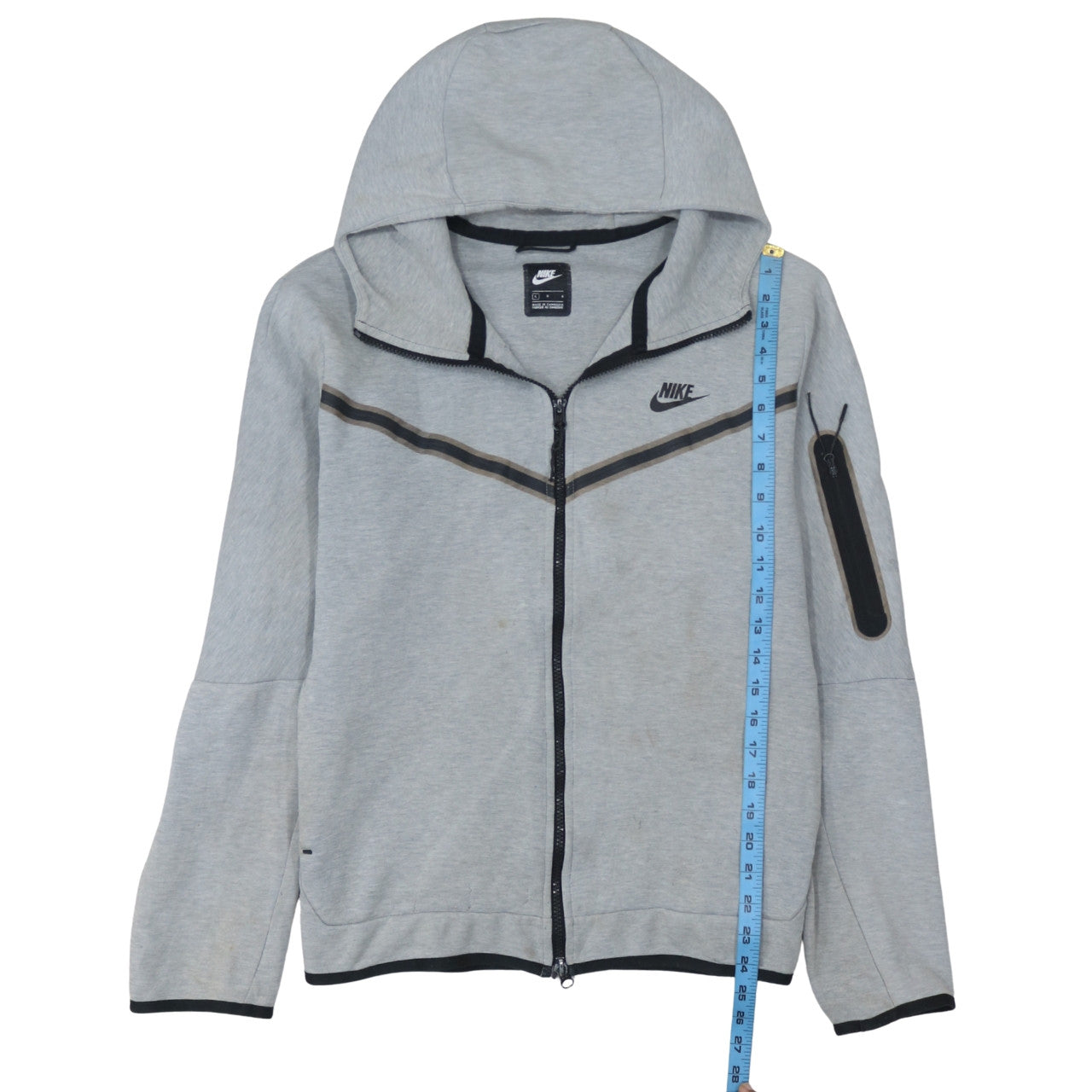 Nike Men's Grey Full Zip Hoodie Size L Sportswear