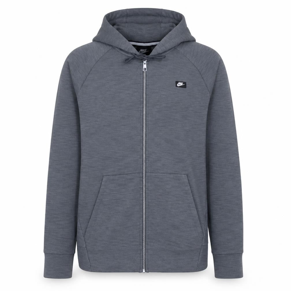 Nike Men's Grey Full Zip Hoodie Size M Sportswear