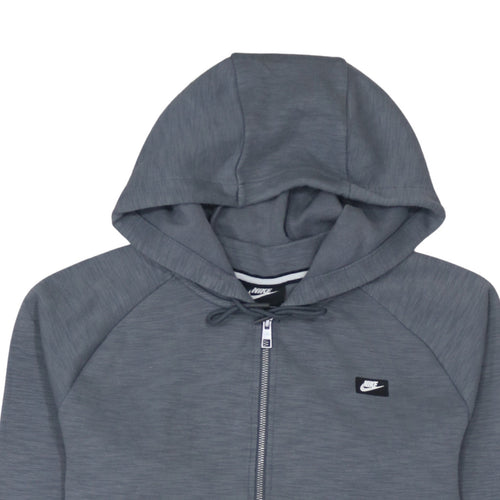 Nike Men's Grey Full Zip Hoodie Size M Sportswear