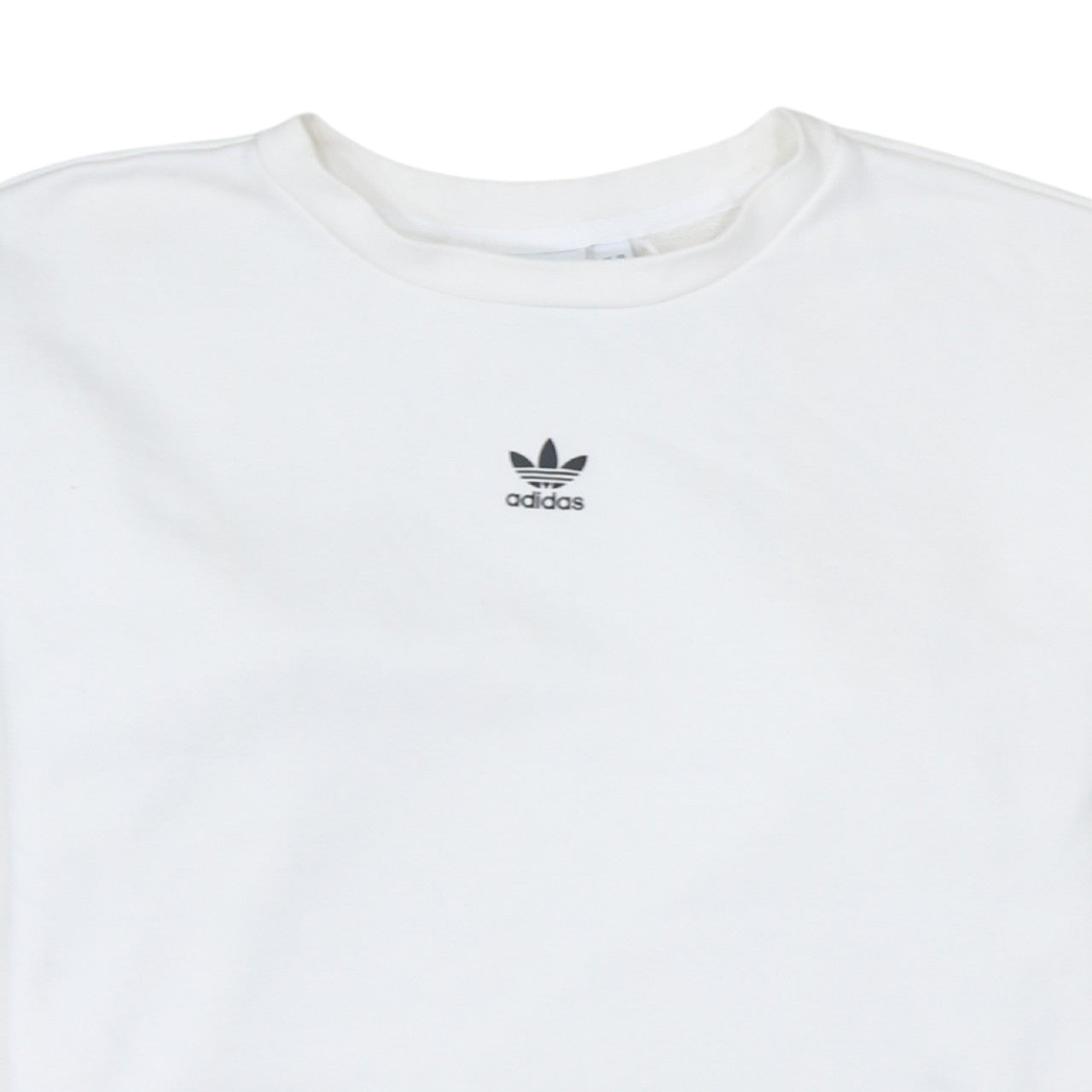 Adidas Women White Crew Neck Long Sleeve Pullover Sweatshirt Size 8