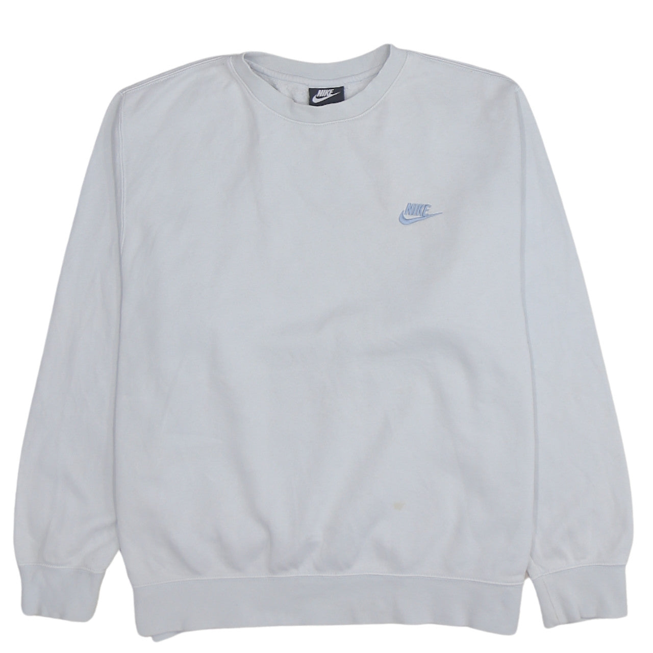 Nike Women’s White Crew Neck Pullover Sweatshirt L Cotton Blend