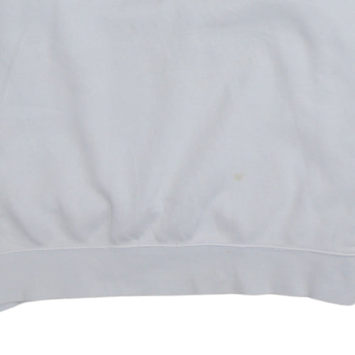 Nike Women’s White Crew Neck Pullover Sweatshirt L Cotton Blend