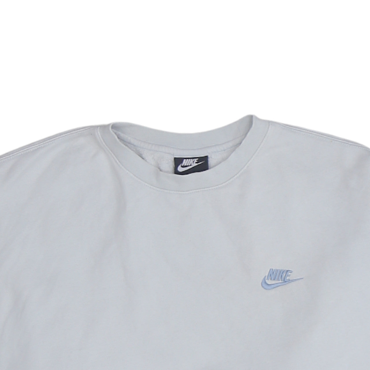 Nike Women’s White Crew Neck Pullover Sweatshirt L Cotton Blend