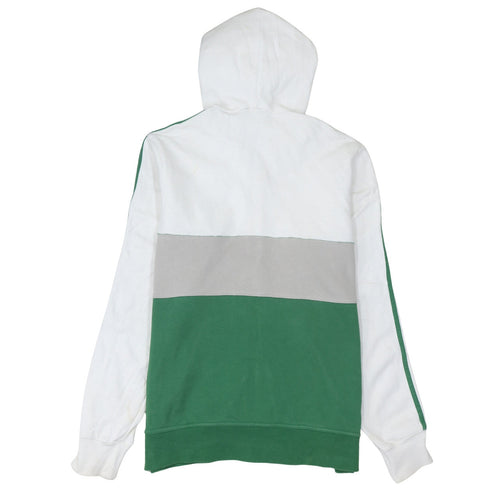 Adidas Men’s White Green Grey Full Zip Hoodie Size L Regular Fit