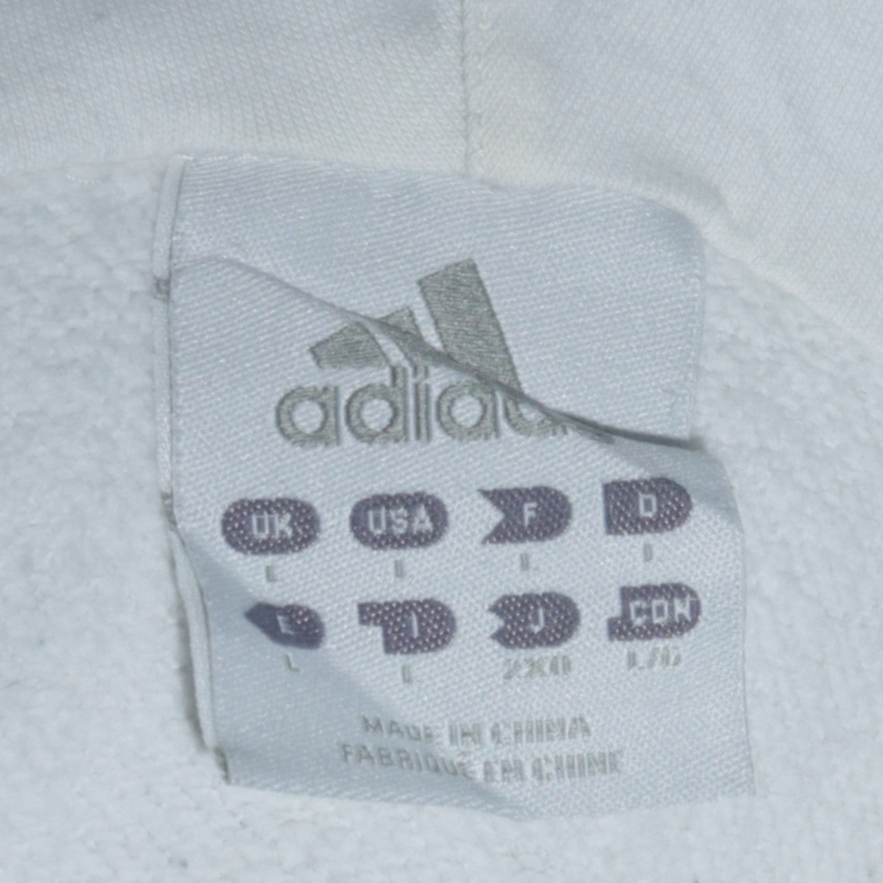 Adidas Men’s White Green Grey Full Zip Hoodie Size L Regular Fit