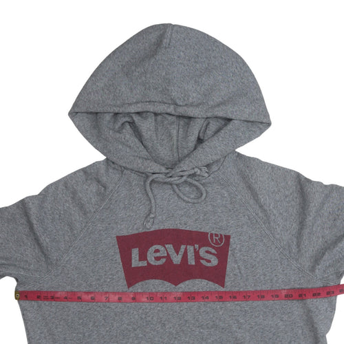 Levi's Men's Grey Pullover Hoodie L Regular Fit Graphic Logo