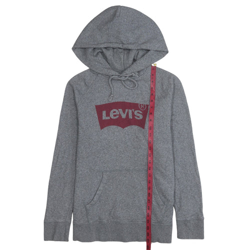 Levi's Men's Grey Pullover Hoodie L Regular Fit Graphic Logo