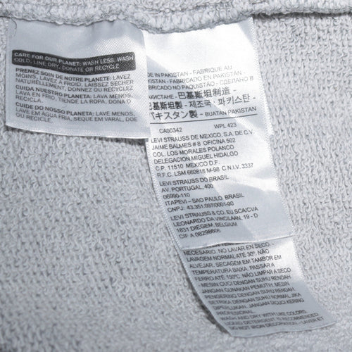 Levi's Men's Grey Pullover Hoodie L Regular Fit Graphic Logo
