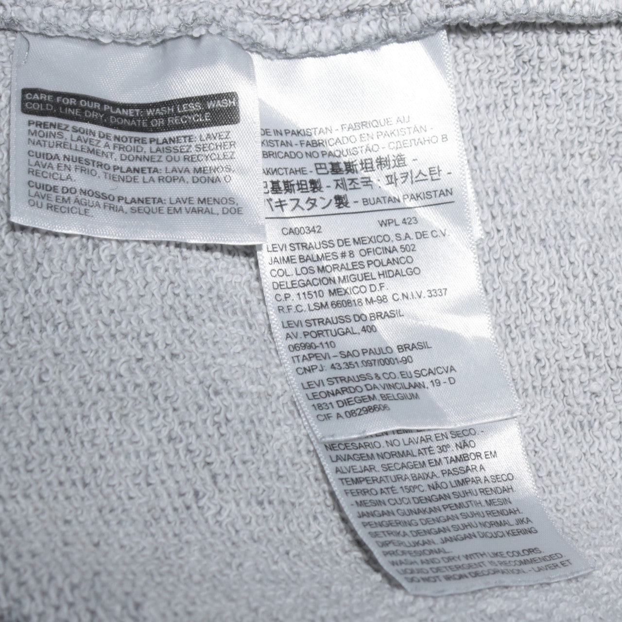Levi's Men's Grey Pullover Hoodie L Regular Fit Graphic Logo