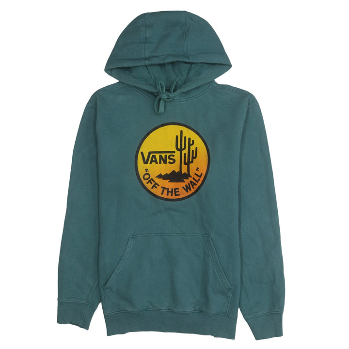 Vans Men's Green Medium Pullover Hoodie with Logo Graphic