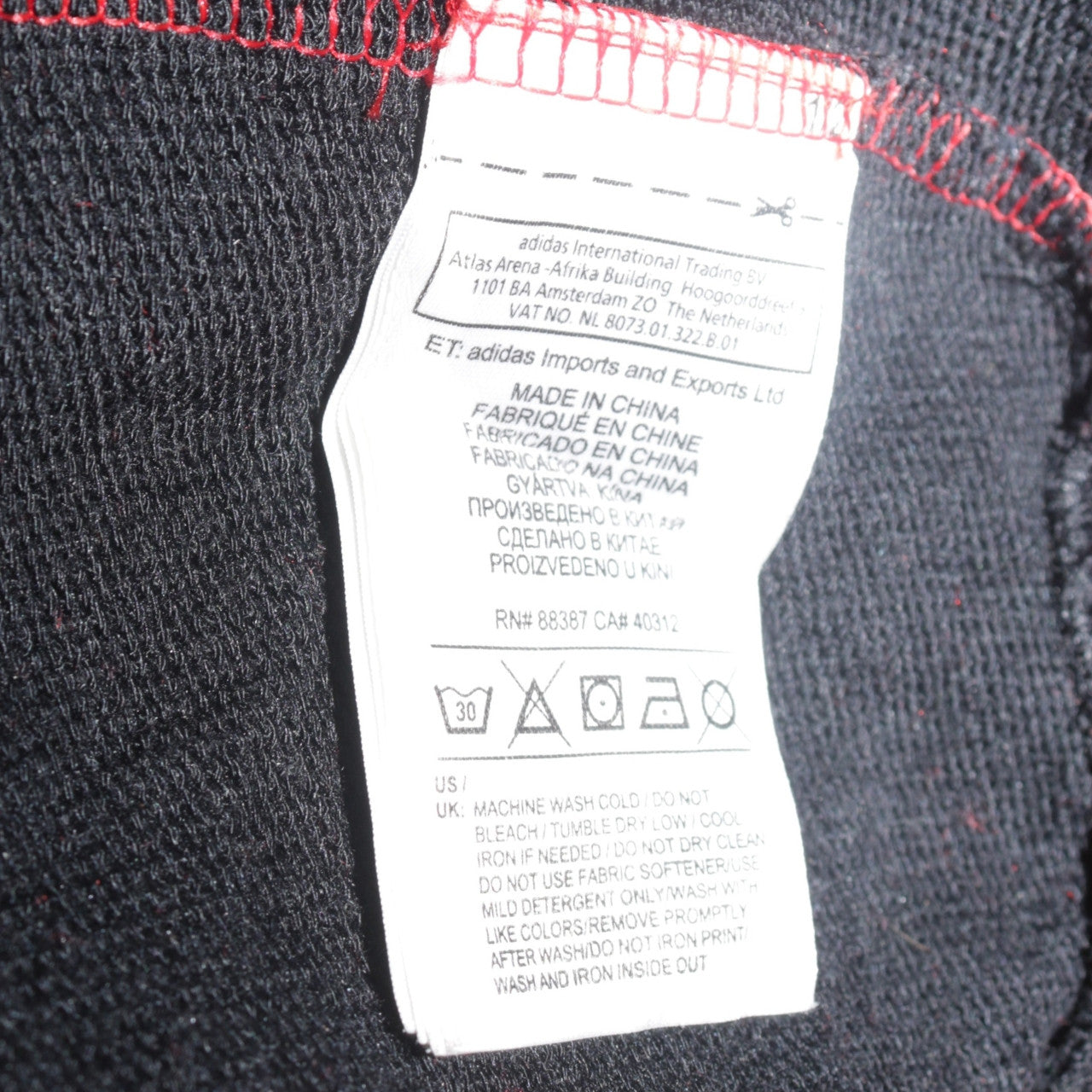Adidas x Topshop Womens Red Black Colourblock Sweatshirt Size 10