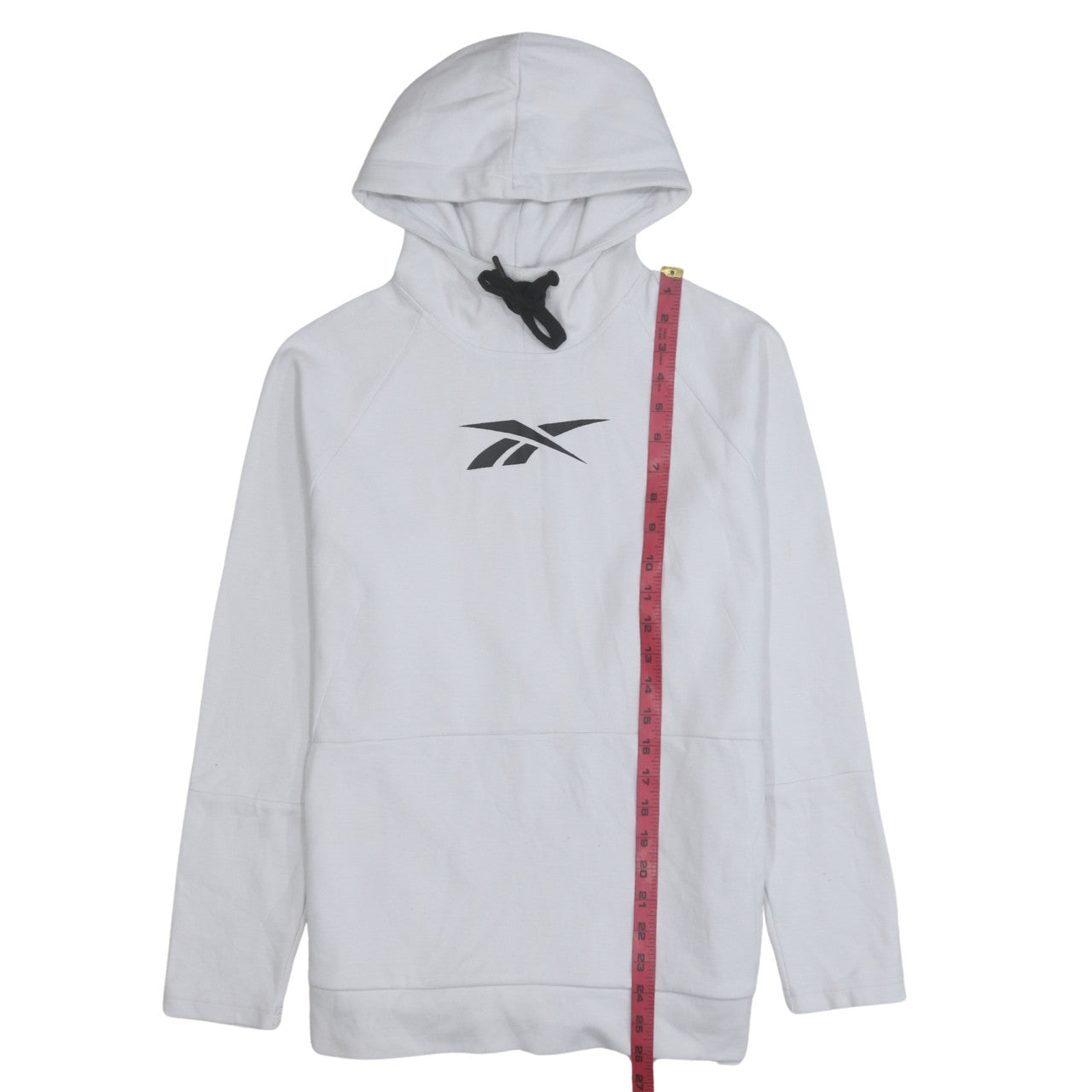 Reebok Womens White Pullover Hoodie Medium Size 12-14 Speedwick Cotton Blend