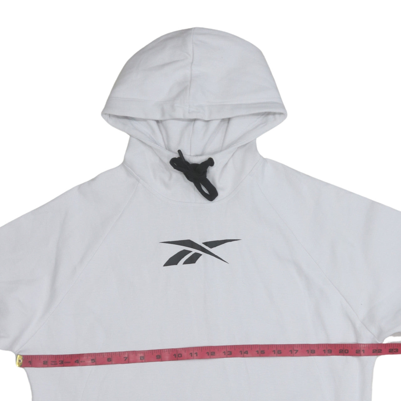 Reebok Womens White Pullover Hoodie Medium Size 12-14 Speedwick Cotton Blend