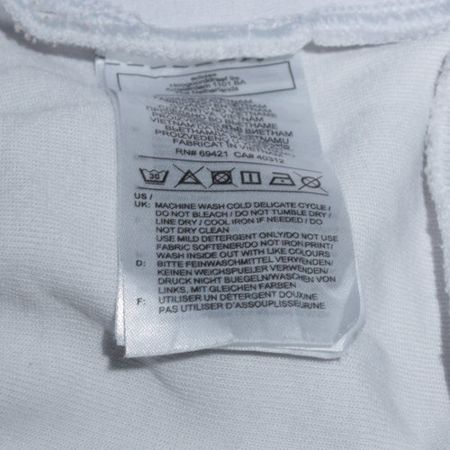 Reebok Womens White Pullover Hoodie Medium Size 12-14 Speedwick Cotton Blend