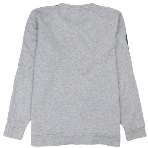 Adidas Mens Grey Long Sleeve Pullover Sweatshirt Size L