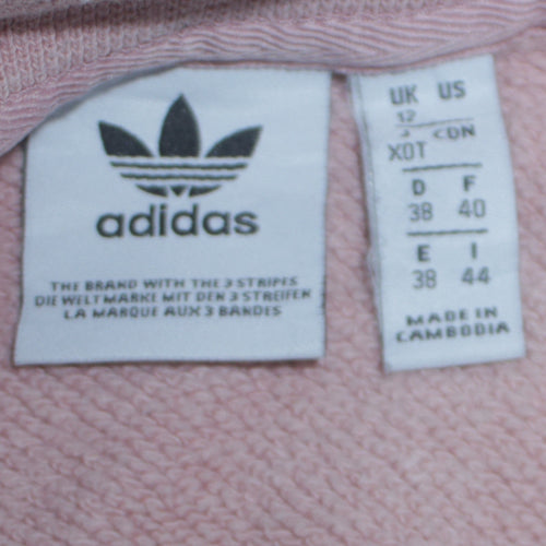 Adidas Womens Pink Crew Neck Pullover Sweatshirt Size 12