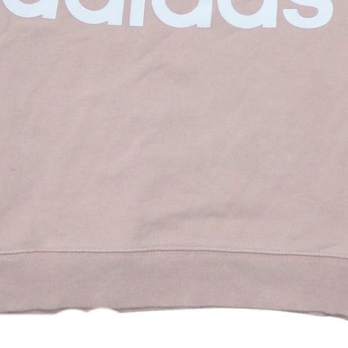 Adidas Womens Pink Crew Neck Pullover Sweatshirt Size 12